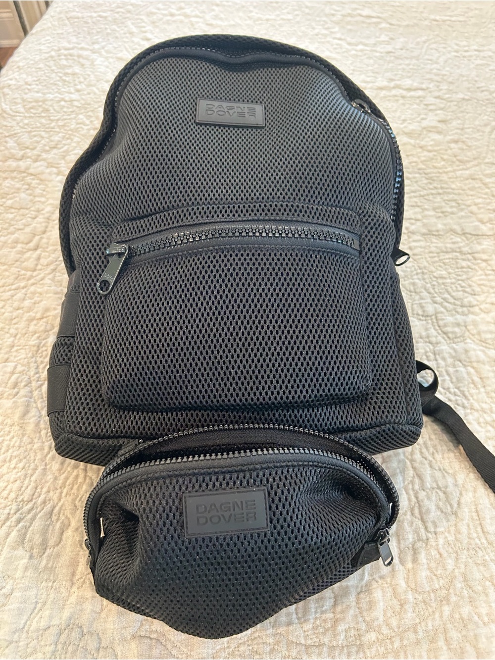 Dagne Dover Dakota Backpack in Onyx Air Mesh, Medium